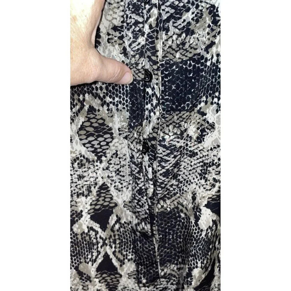 Banana Republic Size 6 Sleeveless Snakeskin Reptile Print Dress Pockets Safari - Picture 9 of 10